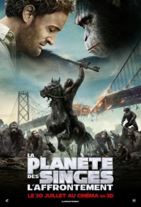 Affiche du film La planète des singes : l'affrontement